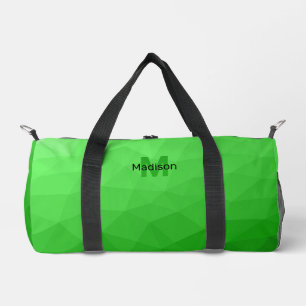 Hellgrünes geometrisches Maschenmuster Monogram Duffle Bag