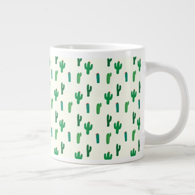 Hellgrünes Kakteen Jumbo-Tasse (Rechts)