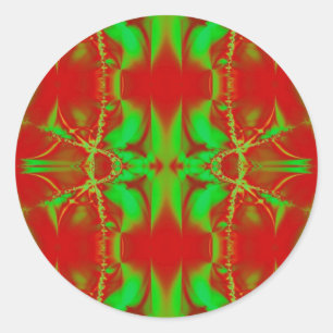 hellgrünes Rot Runder Aufkleber