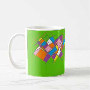 Hellgrünes Splint-Design in mehreren Farben Kaffeetasse
