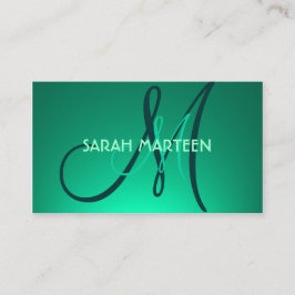 Hellgrünes Theme einfache benutzerdefinierte Monog Visitenkarte