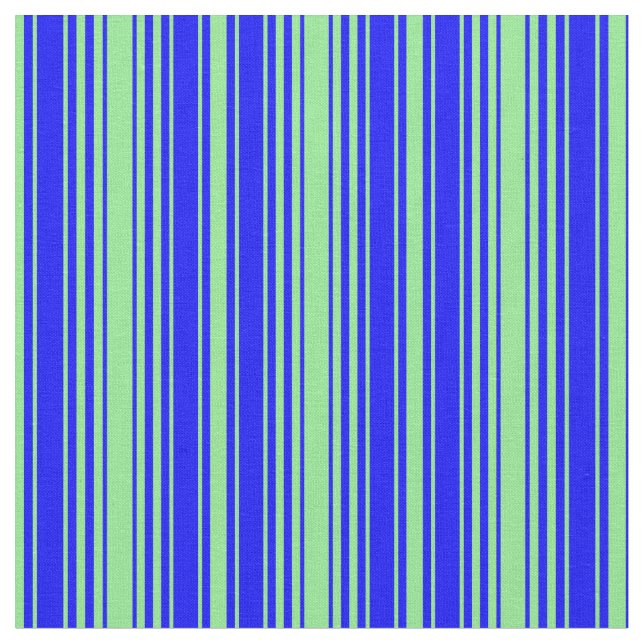 Hellgrünes und blaues Streifen-/Linenmuster Stoff (Nahaufnahme)