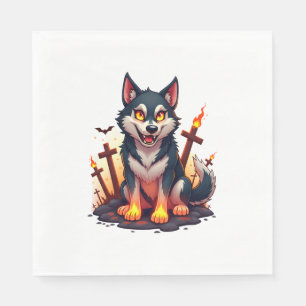 Hellhound Husky Dog Serviette