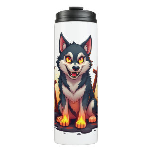 Hellhound Husky Dog Thermosbecher