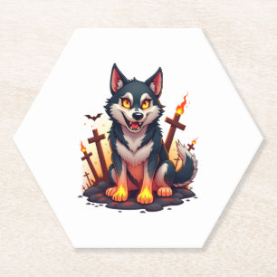Hellhound Husky Dog Untersetzer