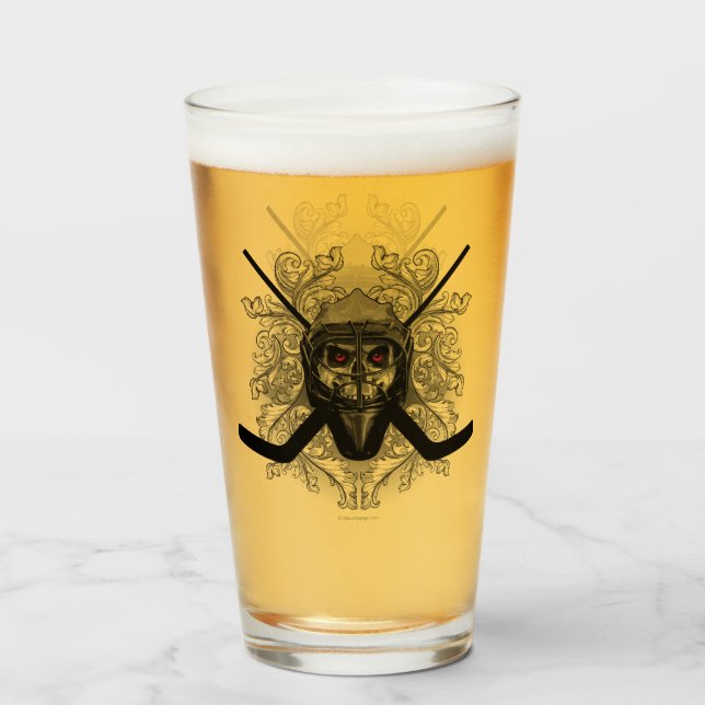 Hellish Hockey Goalie Glas (Vorne (Gefüllt))