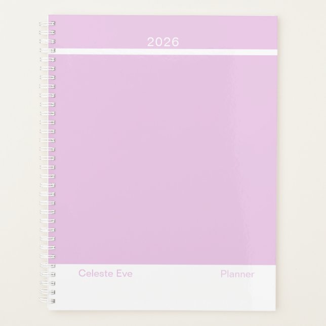 Helllila modernes Layout groß Planer (Vorderseite)