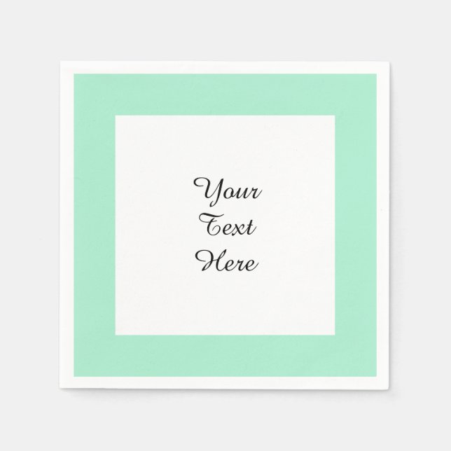 Hellminte grüne High End Farbabstimmung Serviette (Vorderseite)