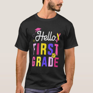 Hello 1st Grade First Back To School Student Teach T-Shirt