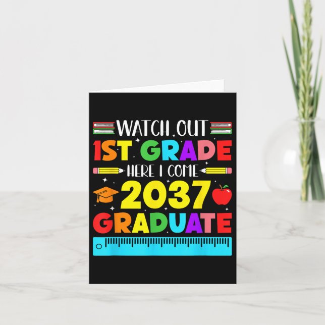 Hello 1st Grade Future Graduate Abschluss Cl of 2 Karte (Vorderseite)