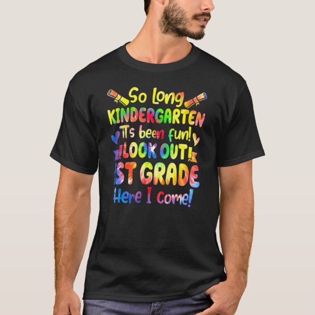 Hello 1st Grade Teacher Student Back To School Tie T-Shirt (Vorderseite)