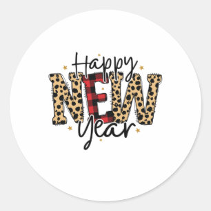Hello 2022 Happy New Year 2022 Runder Aufkleber