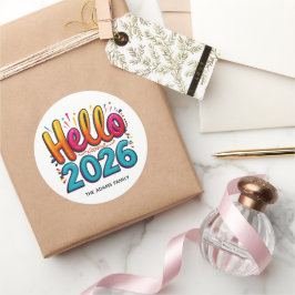 Hello 2026 Colorful sticker
