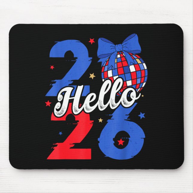 Hello 2026 Happy New Year 2026 New Year's Eve Part Mousepad (Vorne)