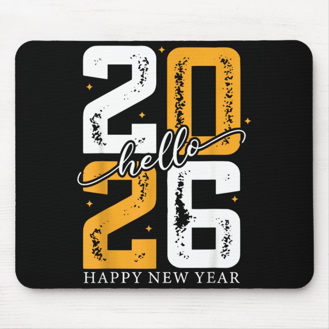 Hello 2026 Happy New Year 2026 New Year's Eve Part Mousepad (Vorne)