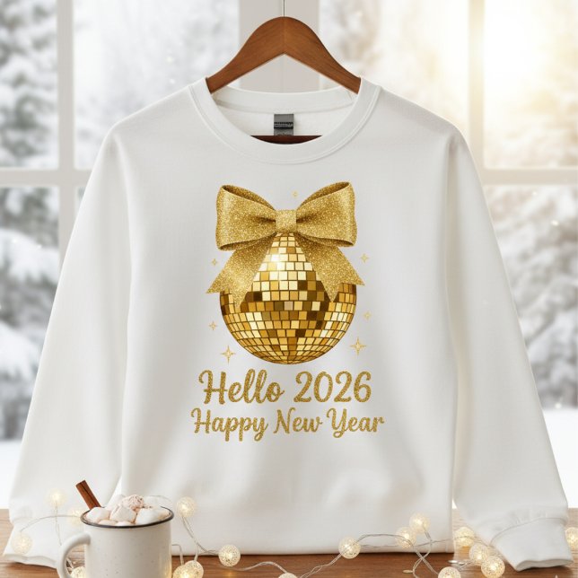  ✨ Hello 2026 Happy New Year Disco Ball T-Shirt Tri-Blend Shirt (Von Creator hochgeladen)