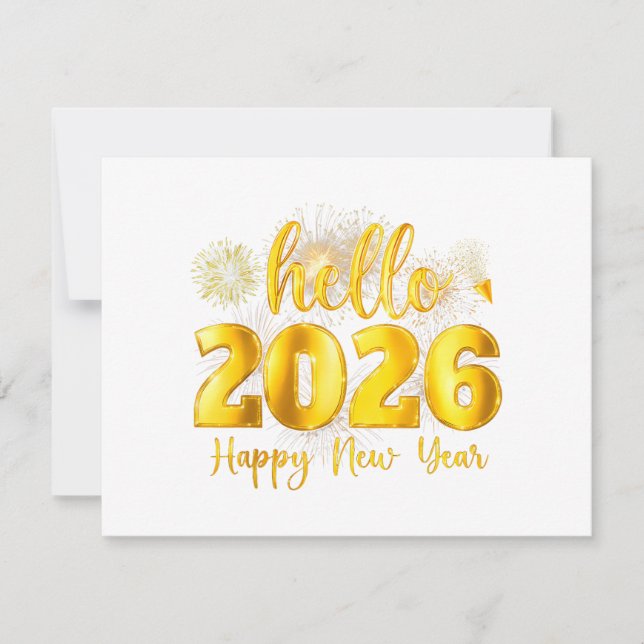 Hello 2026 Happy New Year Firework Family (Vorderseite)