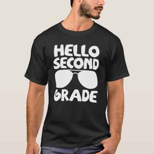 Hello 2nd Grade First Day Of School Back To School T-Shirt (Vorderseite)