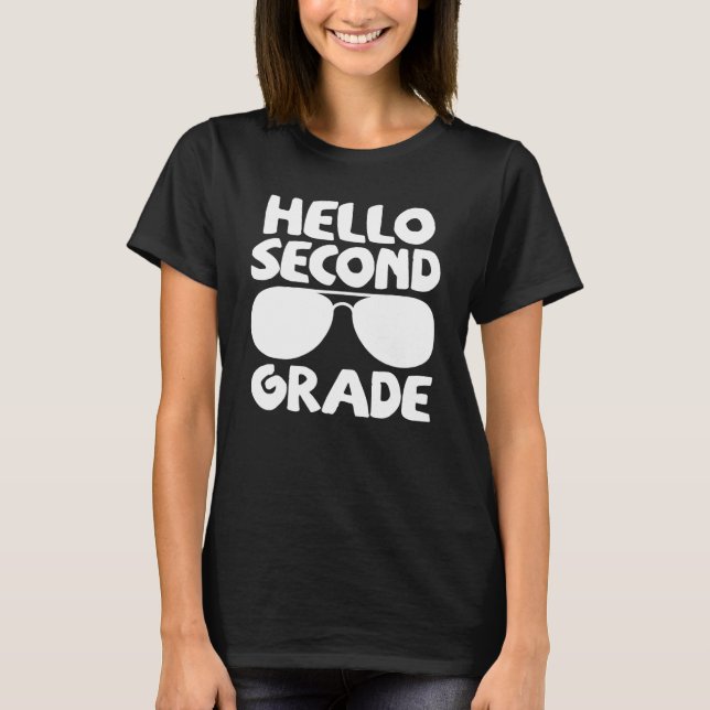 Hello 2nd Grade First Day Of School Back To School T-Shirt (Vorderseite)