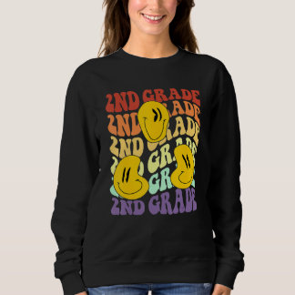 Hello 2nd Second Grade Teacher Back To School Retr Sweatshirt