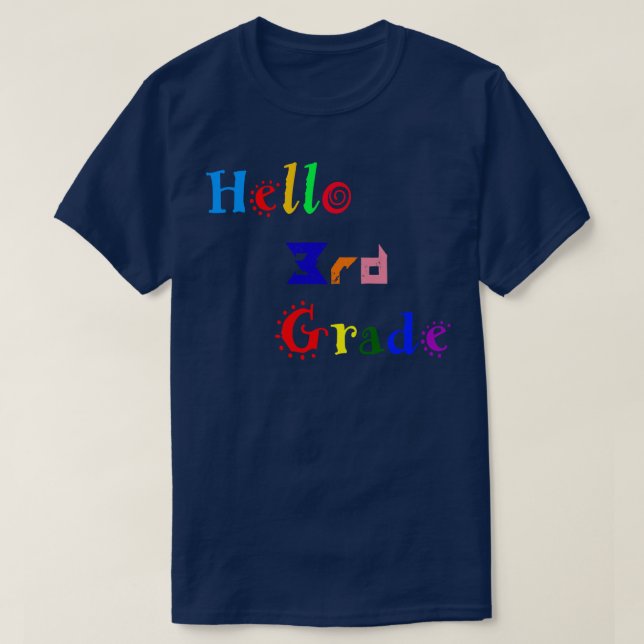 Hello 3. Klasse T-Shirt (Design vorne)