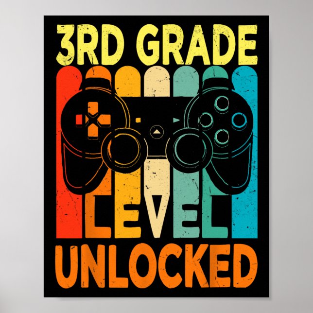 Hello 3rd Grade Level Unlocked Video Game Byck To  Poster (Vorne)