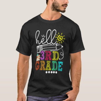 Hello 3rd Grade Teacher Student Back To School T-Shirt