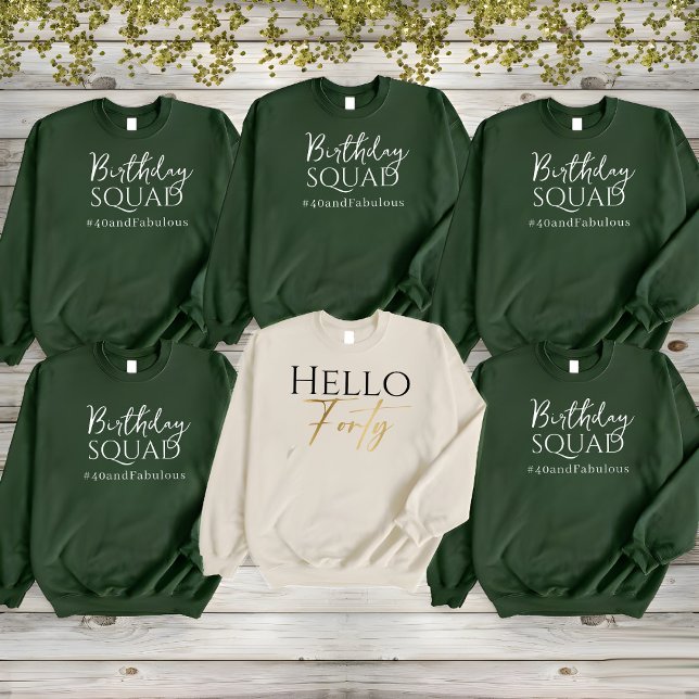 Hello 40 Birthday 40. Party Long Sleeve T-Shirt (Von Creator hochgeladen)