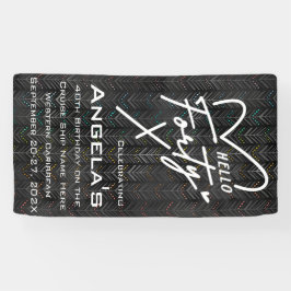 Hello 40 Birthday Cruise Door Banner