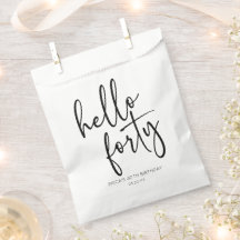 Hello 40 Minimalistisches 40. Geburtstags-Party