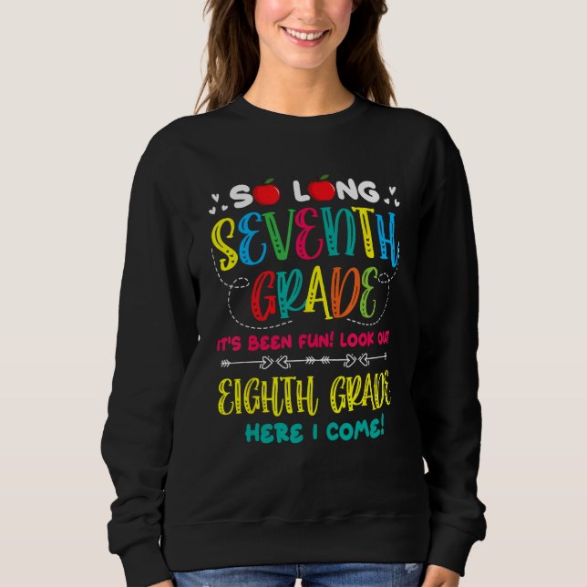 Hello 8th Grade Teacher Student Back To School Gra Sweatshirt (Vorderseite)