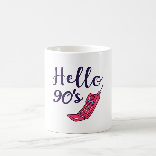 Hello 90s Handy Kaffeetasse (Mittel)