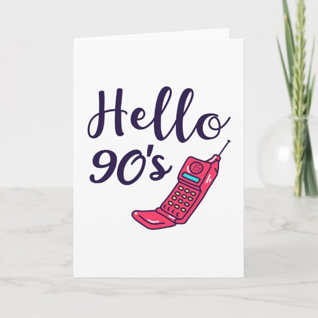 Hello 90s Handy Karte (Vorderseite)