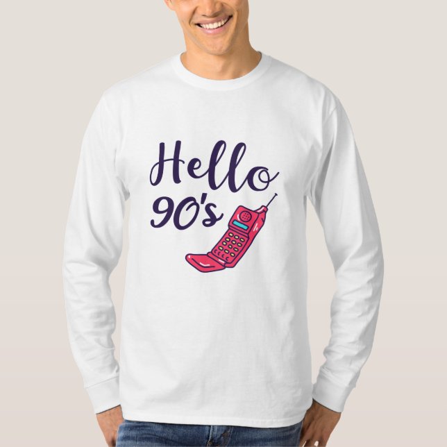 Hello 90s Handy T-Shirt (Vorderseite)