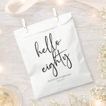 Hello Aachtty Minimalistisch Simple 80. Geburtstag