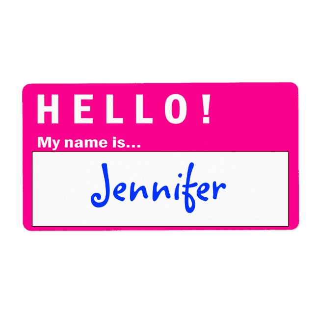 Hello Abzeichen Name Abzeichen Labels (Vorne)