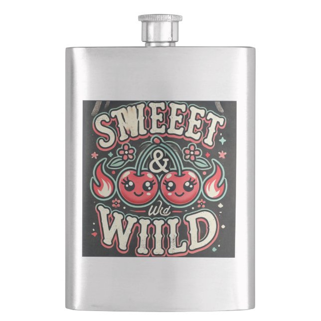 Hello April Classic Flask Flachmann (Vorderseite)