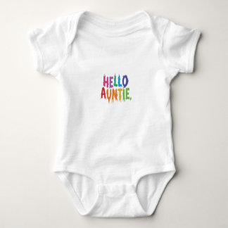 Hello Auntie Baby Body Anzug Design Baby Strampler