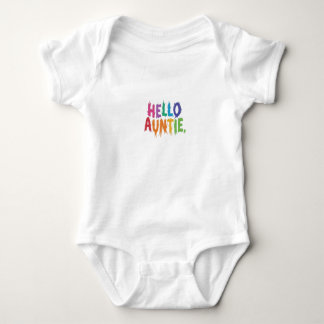 Hello Auntie Baby Body Anzug Design Strampler