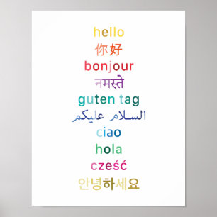 "Hello" aus der ganzen Welt - 11x14 Poster