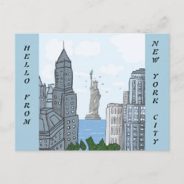 HELLO AUS NEW YORK CITY POSTKARTE