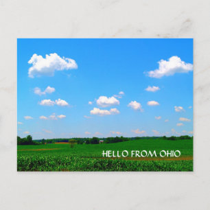 HELLO AUS OHIO POSTKARTE