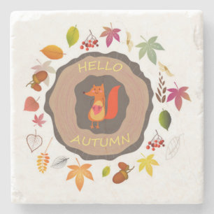 Hello Autumn Stone Untersetzer
