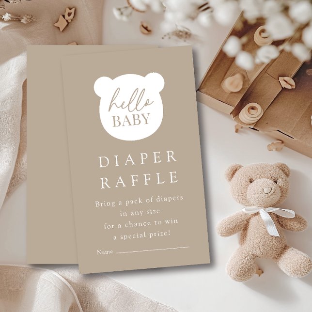 Hello Baby Bear Diaper Raffle Begleitkarte (Von Creator hochgeladen)