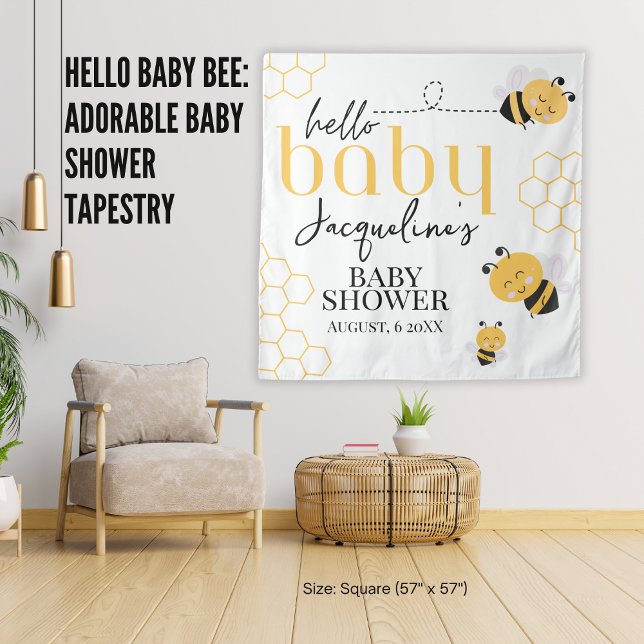 Hello Baby Bee: Adorable Baby Shower Wandteppich (The Butterfly Studio
Hello Baby Bee: Adorable Baby Shower Tapestry)