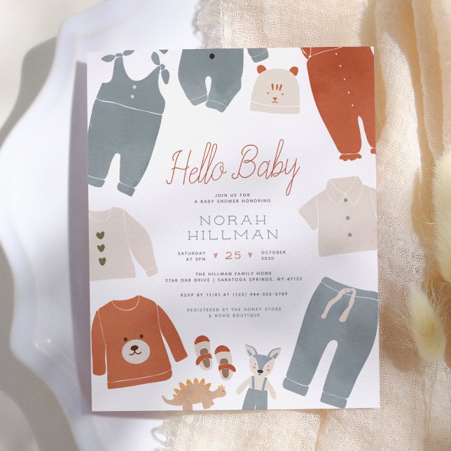 Hello Baby | Boho Bekleidung Boy Baby Dusche Budge (Von Creator hochgeladen)