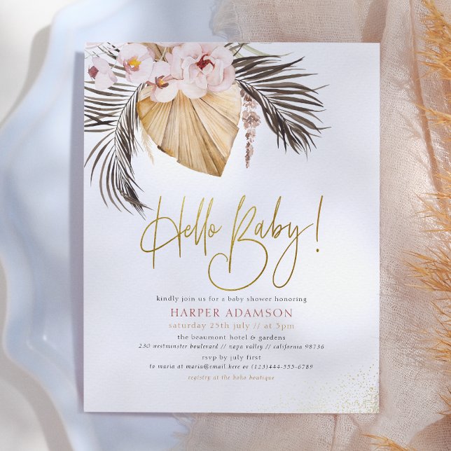 Hello Baby | Boho Pampas Grass & Dried Palm Budget (Von Creator hochgeladen)
