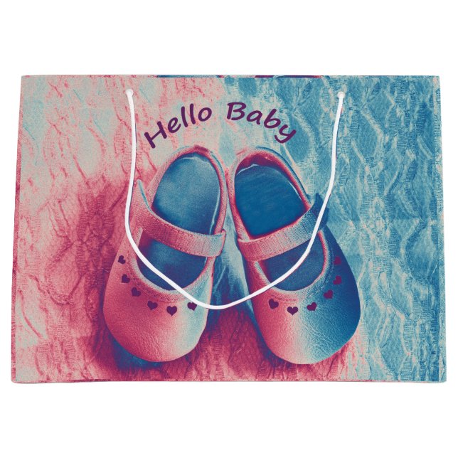 Hello Baby - charmant Große Geschenktüte (Vorderseite)