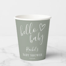 Hello Baby Duwer Gender Neutral Boho Sage Green