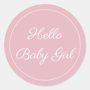 Hello Baby Girl New Baby Sticker